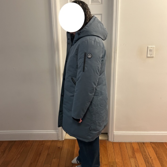 Noize - Vegan Brinley Water Resistant Hooded Insulated Parka Jacket - Blue- XXL - Picture 2 of 7